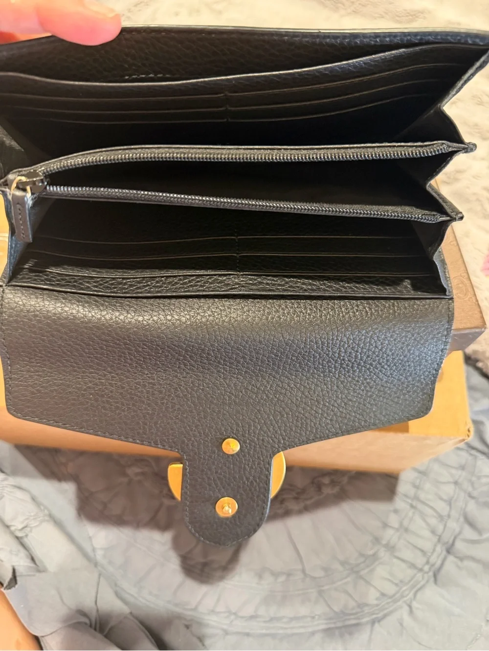 Gucci Marmont Continental Black Leather Interior Card Slot Pouch